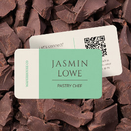 Moderne QR Code Social Media Verbinden wir Green Visitenkarte