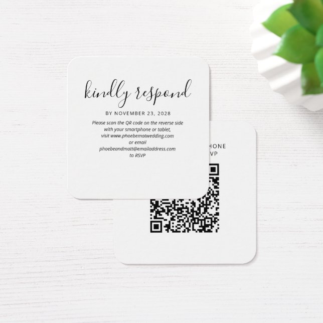 Moderne QR Code UAWG Wedding Website (Schreibtisch)