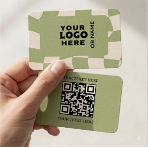 Moderne QR-Code-Visitenkarte Minimalistisches Gr