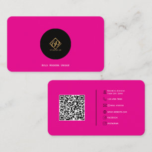 Moderne QR-Code-Visitenkarte mit Logo Visitenkarte