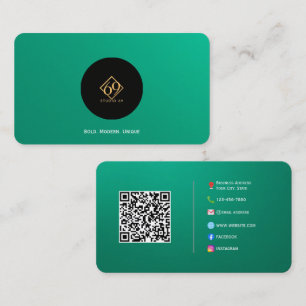 Moderne QR-Code-Visitenkarte mit Logo Visitenkarte