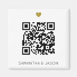 Moderne QR-Code-Vorlage für Hochzeitsfeiern Magnet