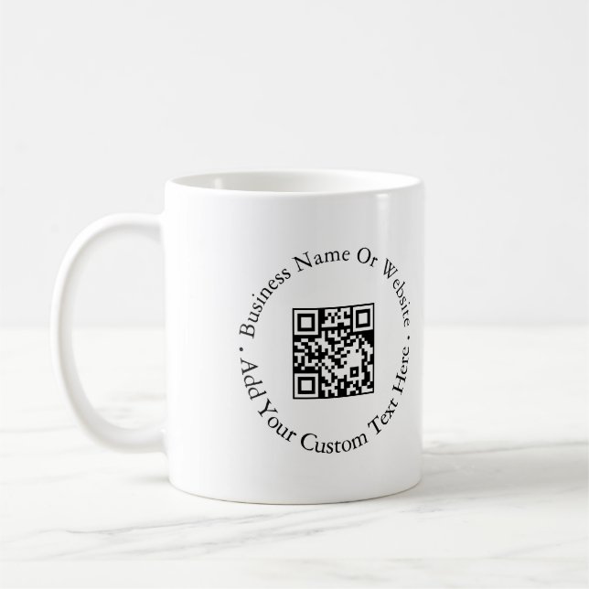 Moderne QR-Code-Website-Branding-Design für Untern Kaffeetasse (Links)