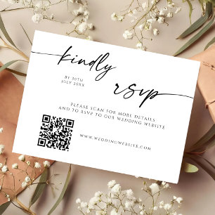 Moderne QR-Code-Website-RSVP-Karte Save The Date