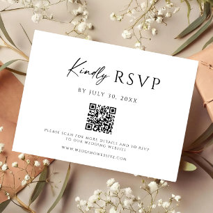Moderne QR-Code-Website-RSVP-Karte Save The Date