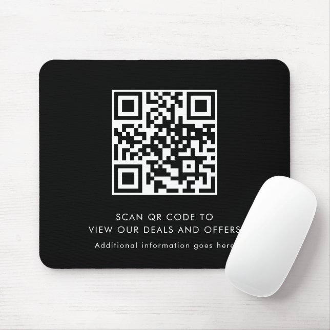 Moderne QR-Code-Werbung für Unternehmen Mousepad (Mit Mouse)