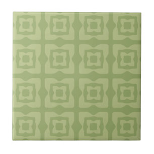 Moderne Quadrate Muster Chartreuse Green Fliese