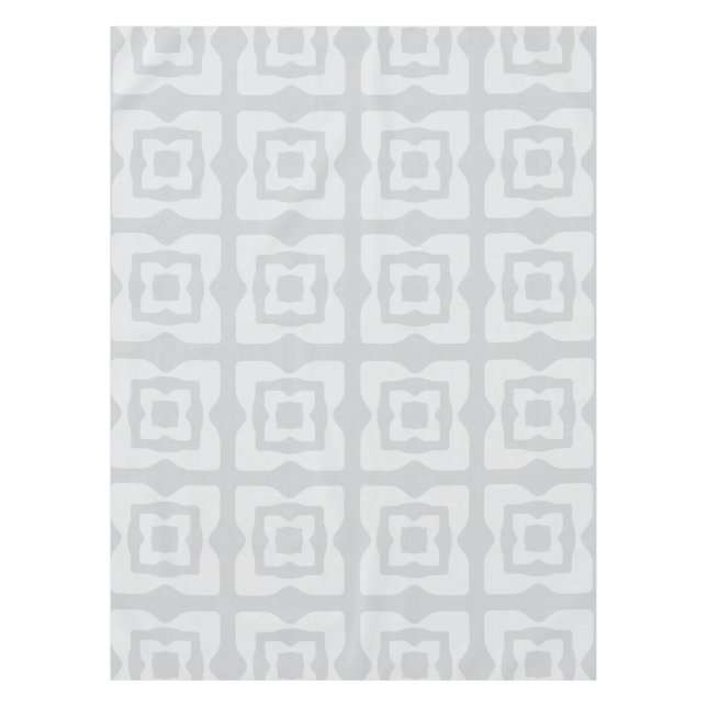 Moderne Quadrate Muster Light Grau Tischdecke (Vorderseite)