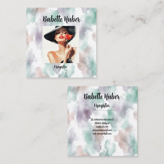 Moderne  quadratische visitenkarte (Vorne/Hinten)