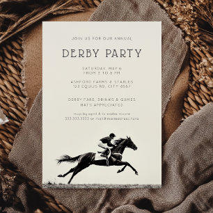 Moderne Race Horse Fotografie Derby Party Einladung