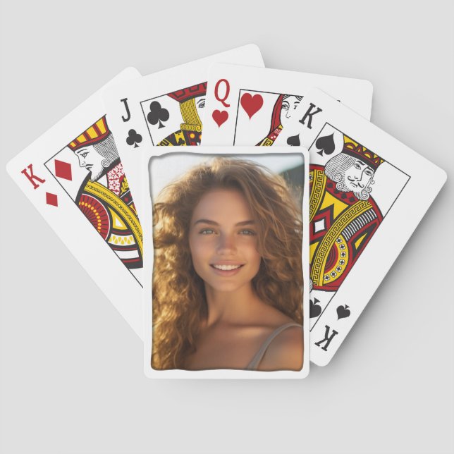 Moderne Rahmen-Foto Spielkarten (Rückseite)