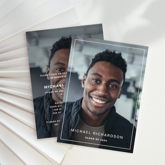 Moderne Rahmen | Partei für das vertikale Zwei-Fot Einladung (Von Creator hochgeladen)