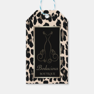Moderne Rahmung, Leopardenmuster, Preisschilder fü Geschenkanhänger