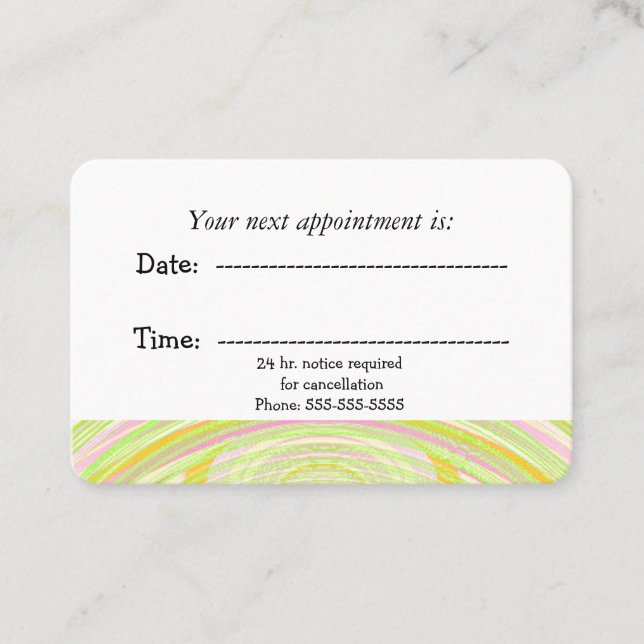 Moderne Rainbow Arc Medical Appointment Terminkarte (Vorderseite)