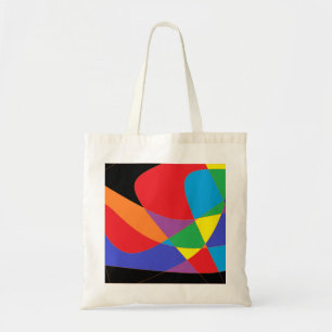 Moderne Rainbow-farbene Kunst Tragetasche