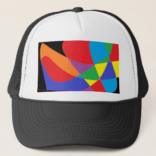 Moderne Rainbow-farbene Kunst Truckerkappe