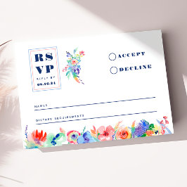 Moderne Rainbow LGBTQ Wedding RSVP Card