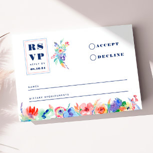 Moderne Rainbow LGBTQ Wedding RSVP Card