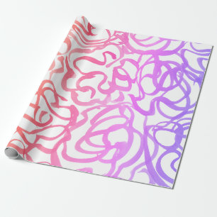 Moderne Rainbow-Wirbel Abstraktes Watercolor-Desig Geschenkpapier