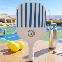 Moderne raquette de pickleball personnalisée bleu