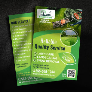 Moderne Rasenpflege Landschaftsbau Gartenservice Flyer