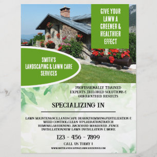 Moderne Rasenpflege Rasen mähen Landschaftsbau  Flyer