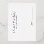 Moderne Ratschläge zur Hochzeit von Skripten und W Folieneinladung<br><div class="desc">Fügen Sie Ihrer Hochzeit eine persönliche Touch mit einem modernen Hochzeitsratgeber und Wunschausweis hinzu. Diese Ratenkarte zeigt Titel in Silberfolie moderner Kalligraphie Schriftart Stil und Details in silbernen Folie moderne Sans Serif Schriftart Stil auf weißem Hintergrund. Ideal für Hochzeiten,  Babydusche,  Geburtstagsparty,  Brautparty,  Junggeselinnen-Abschied und alle besondere Anlässe.</div>