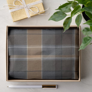 Moderne rauchige Bernstein-Tartan-Karo  Seidenpapier