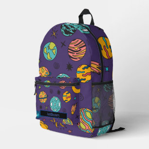 Moderne Raumgalaxie Thementheater Individuelle Nam Bedruckter Rucksack