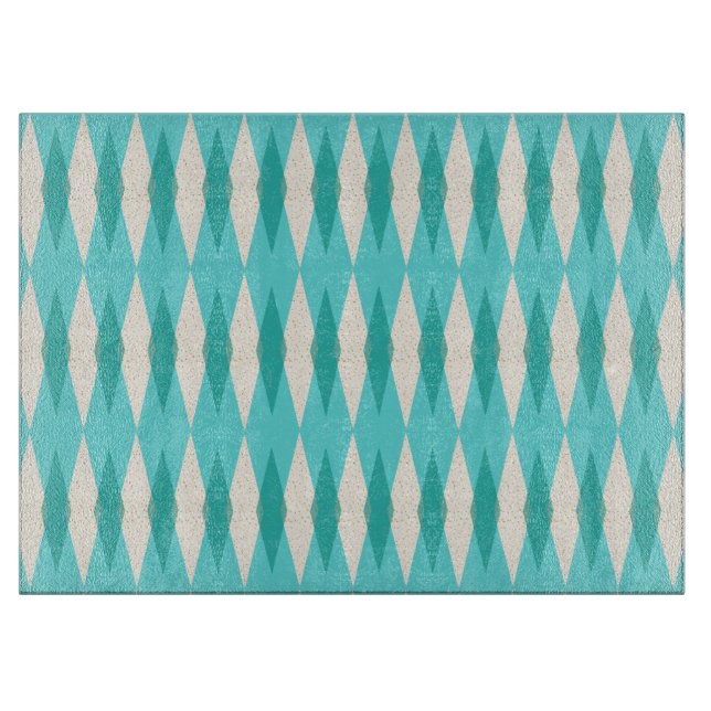 Moderne Raute Glasfaserkabel Mitte des Jahrhundert Schneidebrett (Vorderseite)