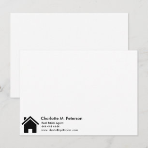 Moderne Real Anwesen Agent House Realtors  Mitteilungskarte