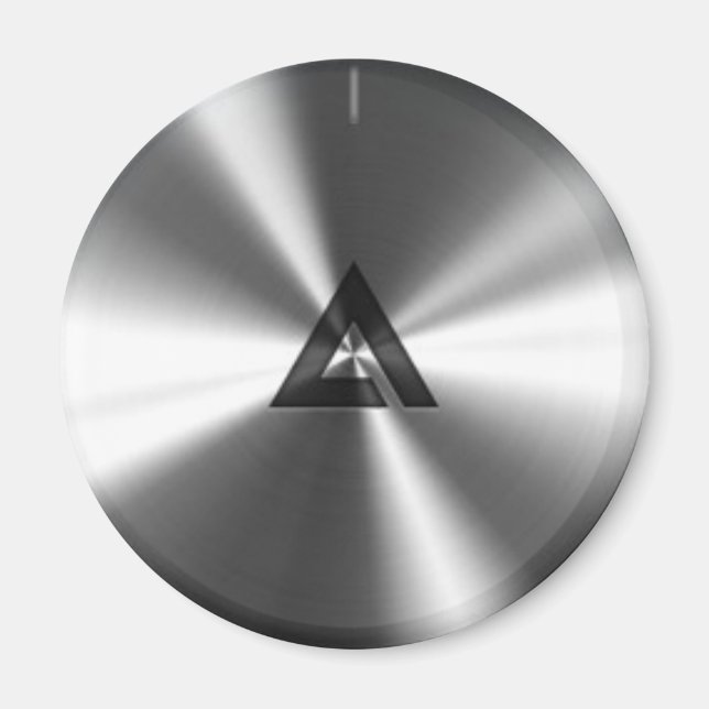 Moderne realistische Shiny Steel Textur Magnet (Vorne)