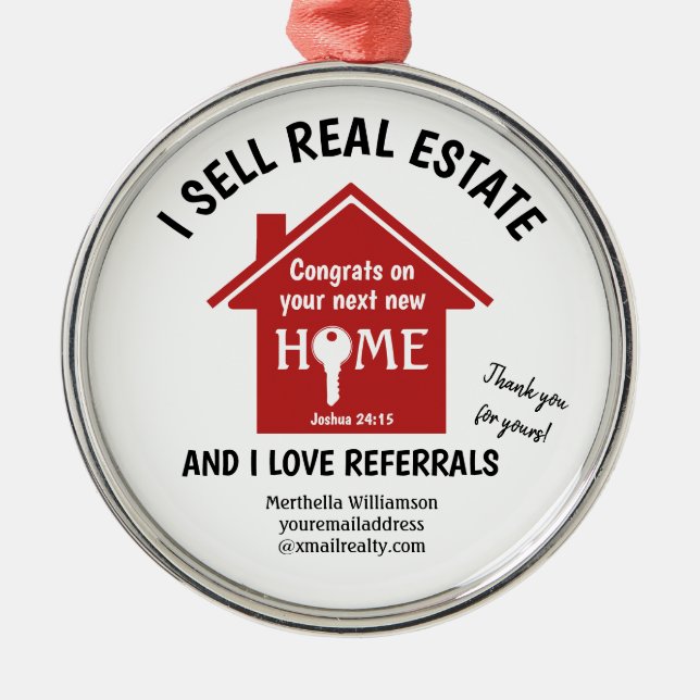 Moderne Realtor I VERKAUFT REAL ANWESEN Ornament Aus Metall (Vorne)