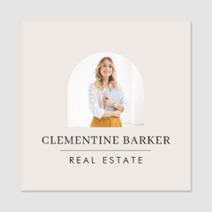 Moderne Realtor-Namensschild mit eleganter Fotoark Namensschild