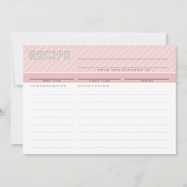 MODERNE RECIPE CARD niedlicher Veranstalter minima Dankeskarte (Vorderseite)