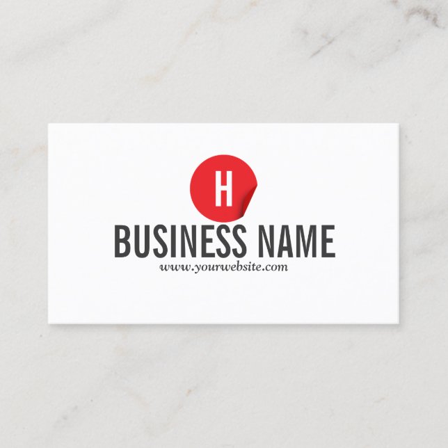 Moderne Red Dot Driver Business Card Visitenkarte (Vorderseite)