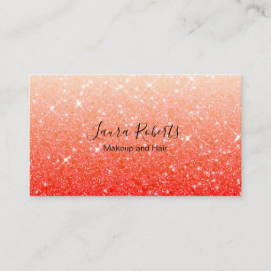 Moderne Red Glitzer Business Card Visitenkarte