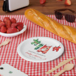 Moderne Red Holly Weihnachtsdusche Pappteller<br><div class="desc">Feiern Sie stilvoll mit unseren modernen Red Holly Weihnachtsduschmaschine Tellern. Diese festlichen Teller verfügen über ein reizvolles Set im Santa Claus-Design, das vor einem gewagten, roten Hintergrund mit heiligen und winterlichen Pflanzen geschmückt ist. Diese Teller sind perfekt für die Leckereien und Mahlzeiten Ihres Aufenthalts geeignet und vereinen sich mit praktischer...</div>