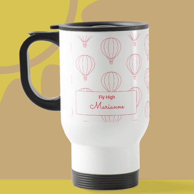 Moderne Red Hot Air Balloon Tasse (Hot Air Balloon Mug)
