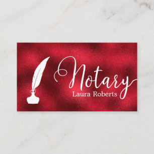 Moderne Red Loan Signing Agent Business Card Visitenkarte