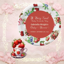Moderne Red Strawberry Blue Berry Sweet Baby Dusch