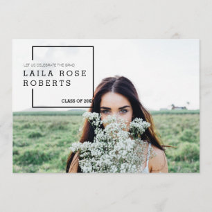 Moderne Redaktion   Abschluss Celebration Foto Einladung