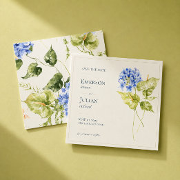 Moderne redaktionelle Anthurie Hydrangee Hochzeit Save The Date