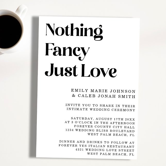 Moderne Redaktionsart Intimes Courthouse Wedding Einladung (Von Creator hochgeladen)