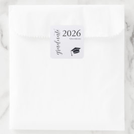 Moderne Redaktionsschrift 2026 Unterschrift Absolv Quadratischer Aufkleber