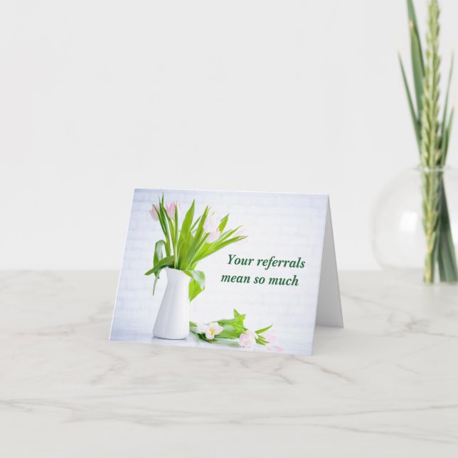 Moderne Referenzen Vielen Dank Blume Business Karte (Vorderseite)