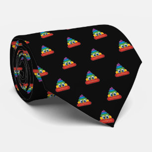 Moderne Regenbogen-Scheiß-Emoji Krawatte