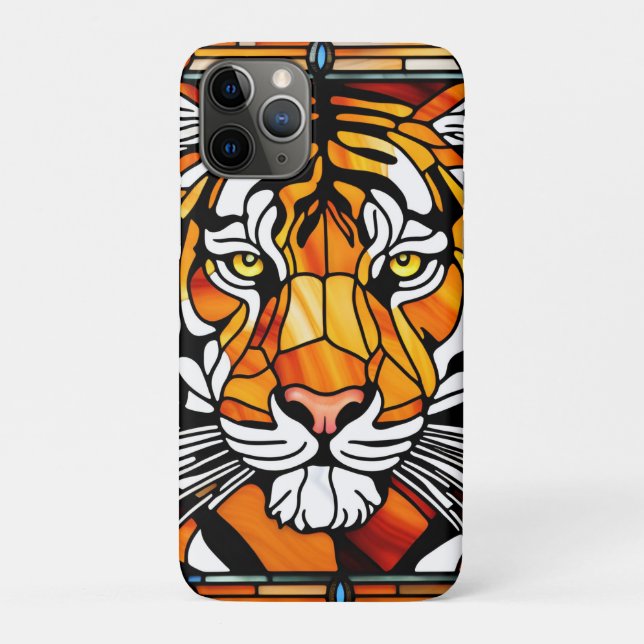 Moderne Regenbogen Streifen Tigerfelle Printfeline Case-Mate iPhone Hülle (Rückseite)