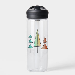 moderne Regenbogenbäume in Teal und Rosé Mitte des Trinkflasche
