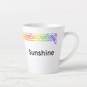 Moderne Regenbogendreiecke Personalisierte Latte T Milchtasse